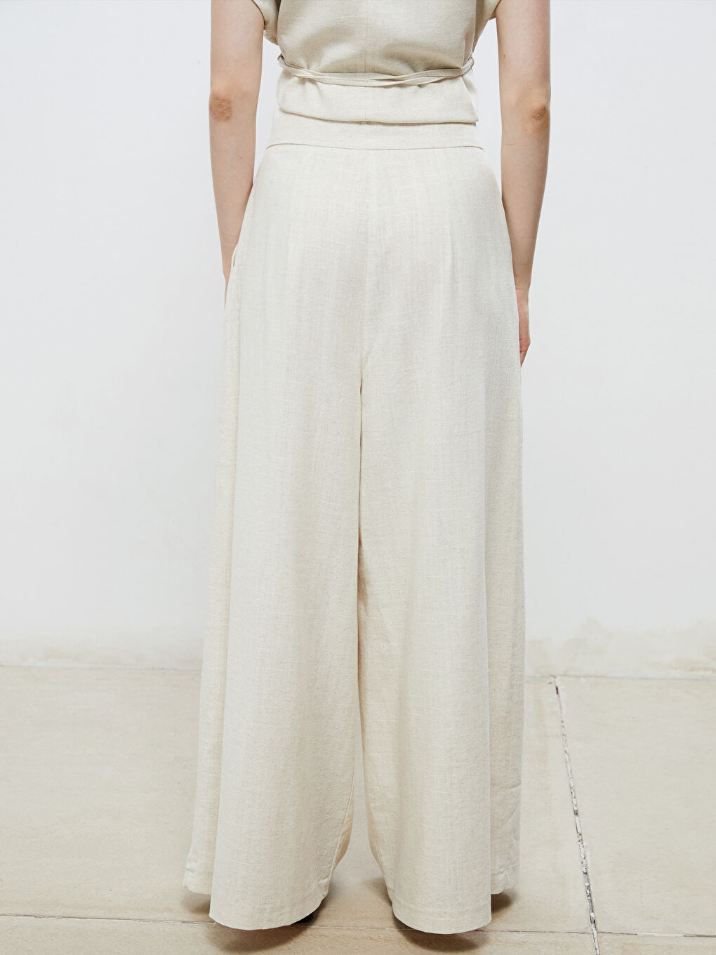 Soulife Elastic Waist Wide Leg Women's Trousers -S5RL92Z8-J5E