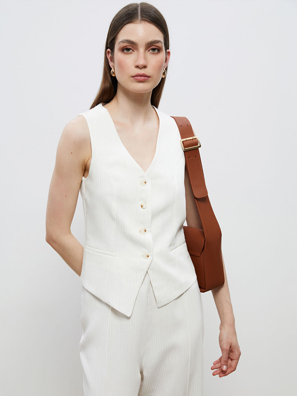 Woman BEIGE Suit Waistcoat -S5RL97Z8-HZZ