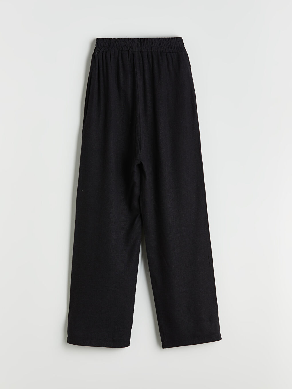 Soulife Elasticated Waist Linen-Look Women's Trousers -S5RL99Z8-CVL