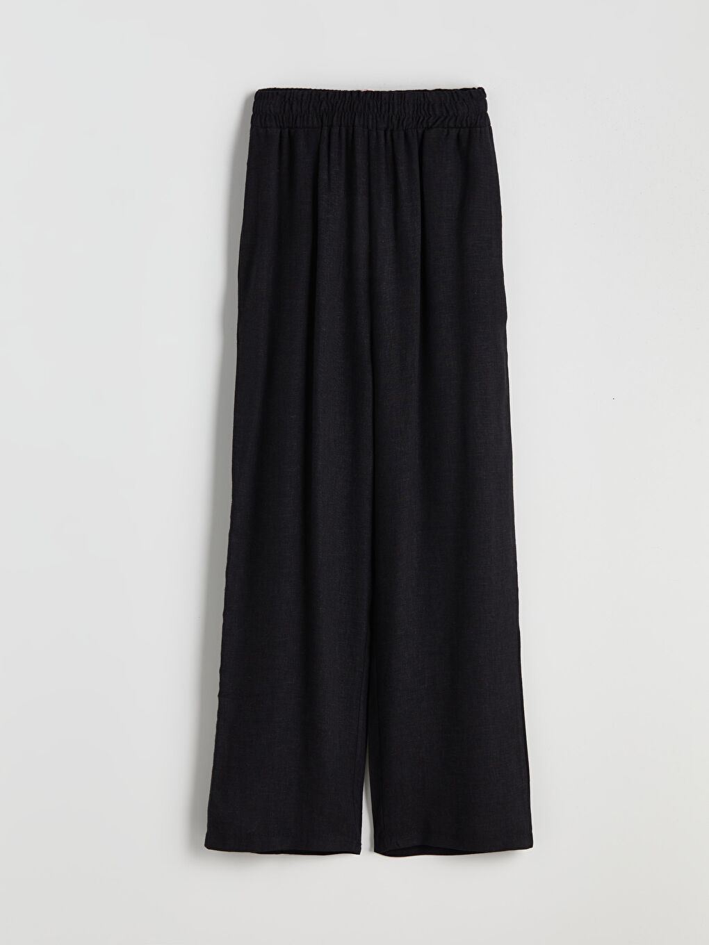 Soulife Elasticated Waist Linen-Look Women's Trousers -S5RL99Z8-CVL