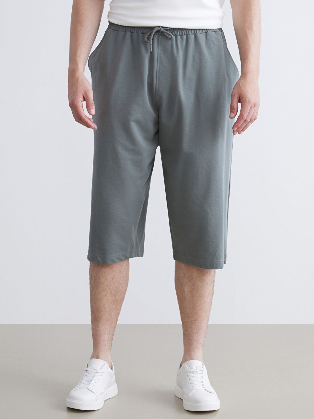 Yeşil Büyük Beden Standart Kalıp Erkek Şort-2