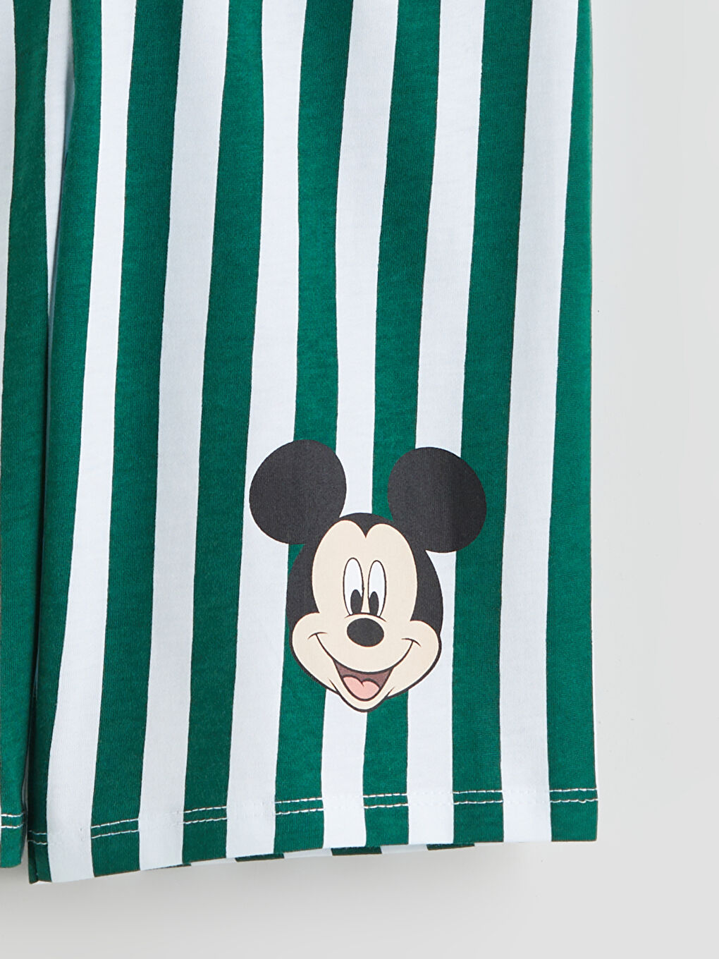 Beyaz Beli Lastikli Mickey Mouse Baskılı Erkek Çocuk Pijama Şort-1