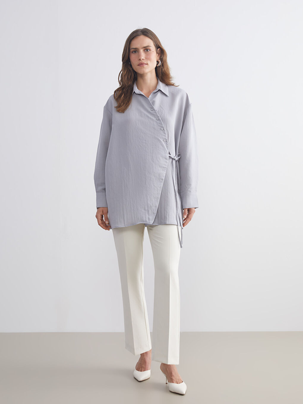 LCWAIKIKI Classic Modal Blend Women's Shirt Tunic -S5RM29Z8-13E