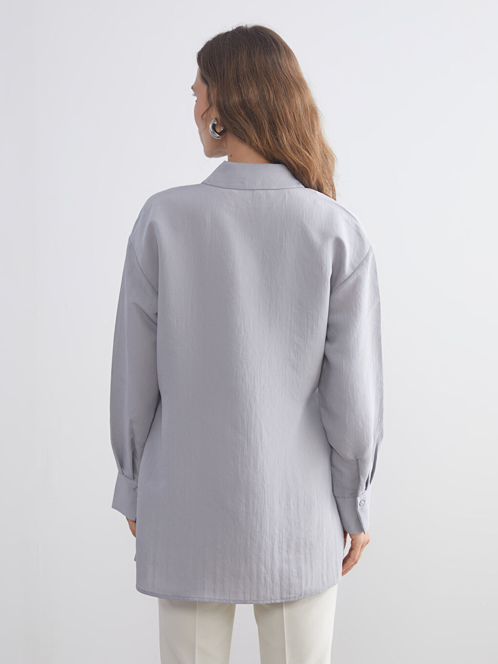 LCWAIKIKI Classic Modal Blend Women's Shirt Tunic -S5RM29Z8-13E