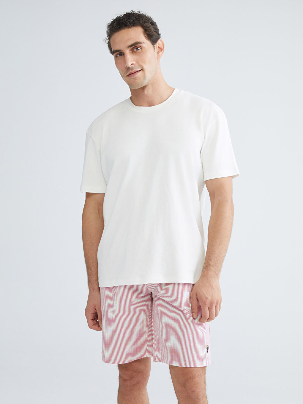 Kırmızı Standart Kalıp Erkek Pijama Alt Şort