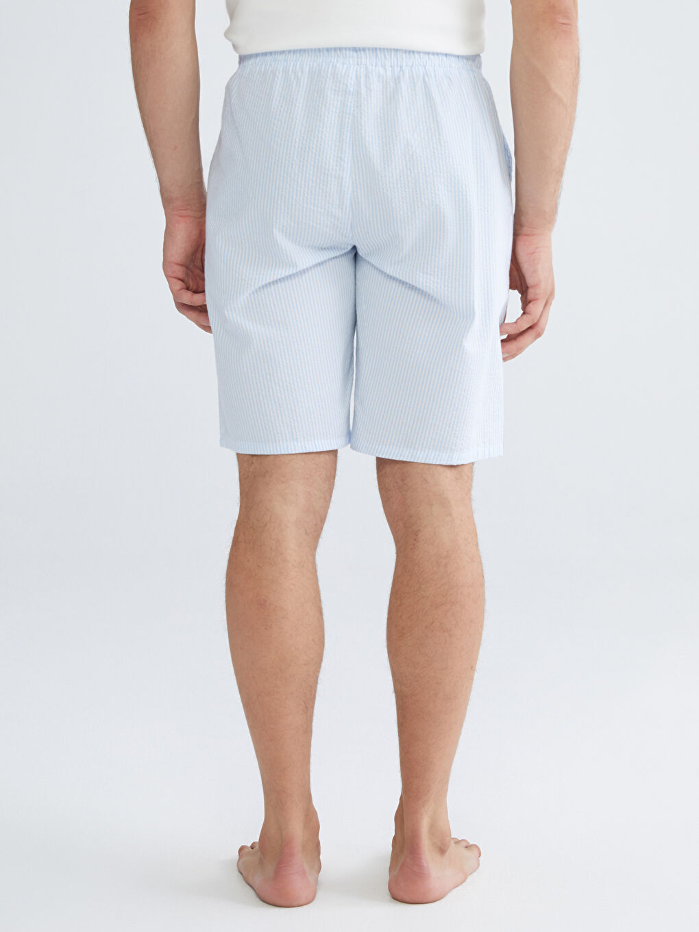 Mavi Standart Kalıp Erkek Pijama Alt Şort-3