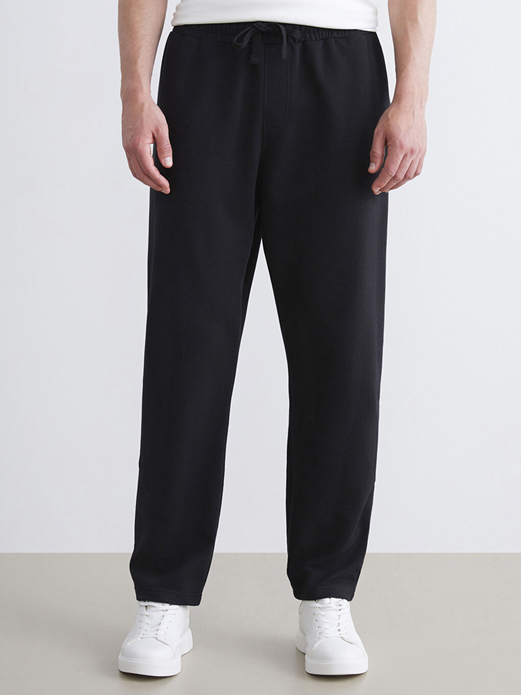 Siyah Büyük Beden Standart Kalıp Erkek Eşofman Altı-2