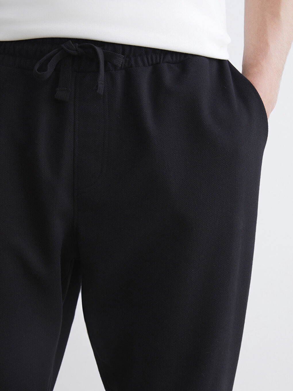 Siyah Büyük Beden Standart Kalıp Erkek Eşofman Altı-4