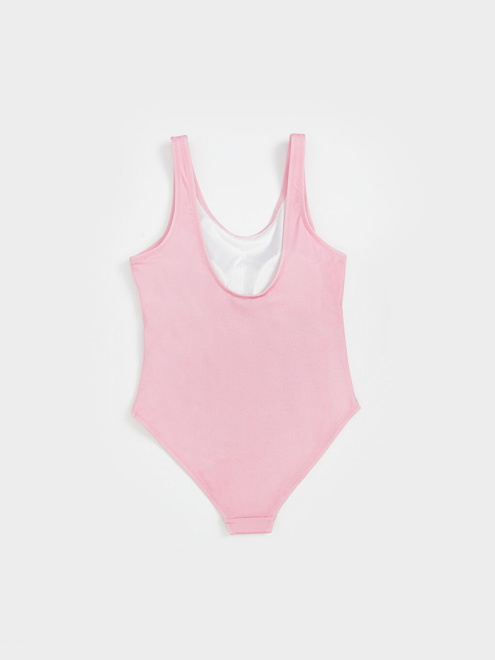 Pembe Stitch ve Angel Baskılı Kız Çocuk Mayo-1