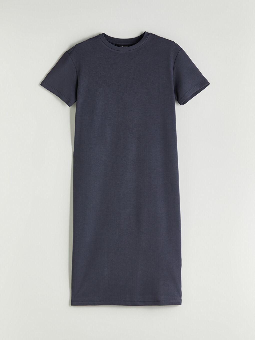 Antrasit Bisiklet Yaka Elbise-4