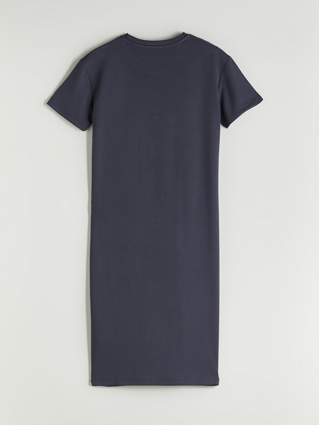 Antrasit Bisiklet Yaka Elbise-5