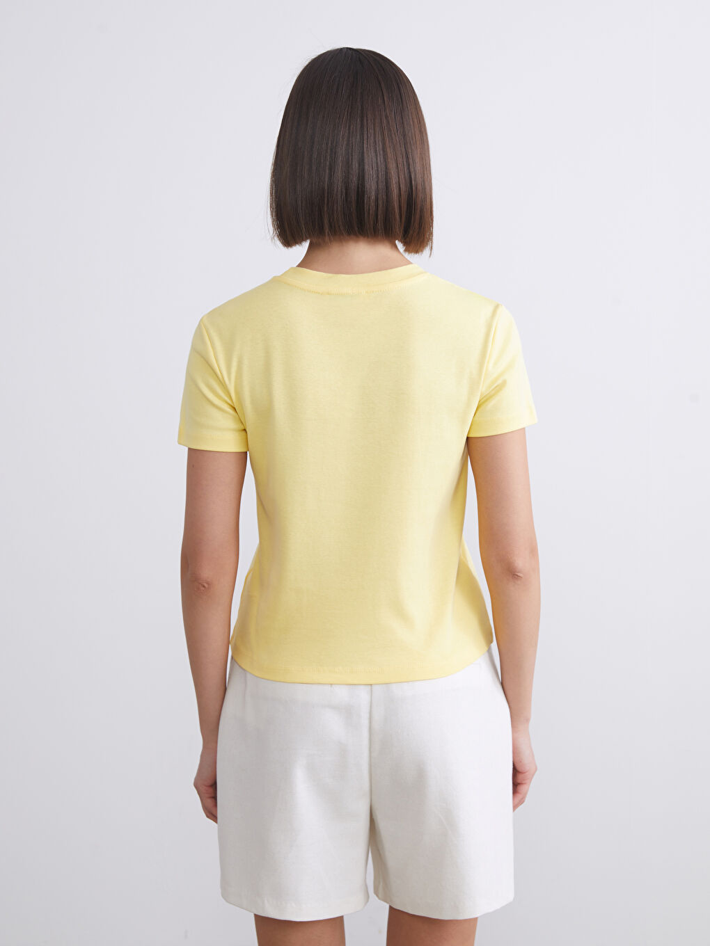 LCW Vision Crew Neck Embellished Women's T-Shirt -S5RM41Z8-FRN