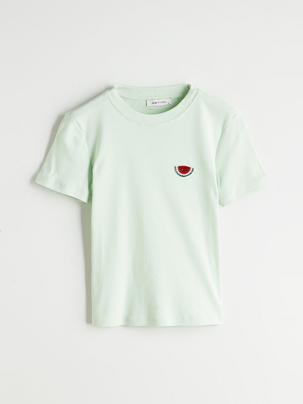 LCW Vision Crew Neck Embellished Women's T-Shirt -S5RM42Z8-FVR