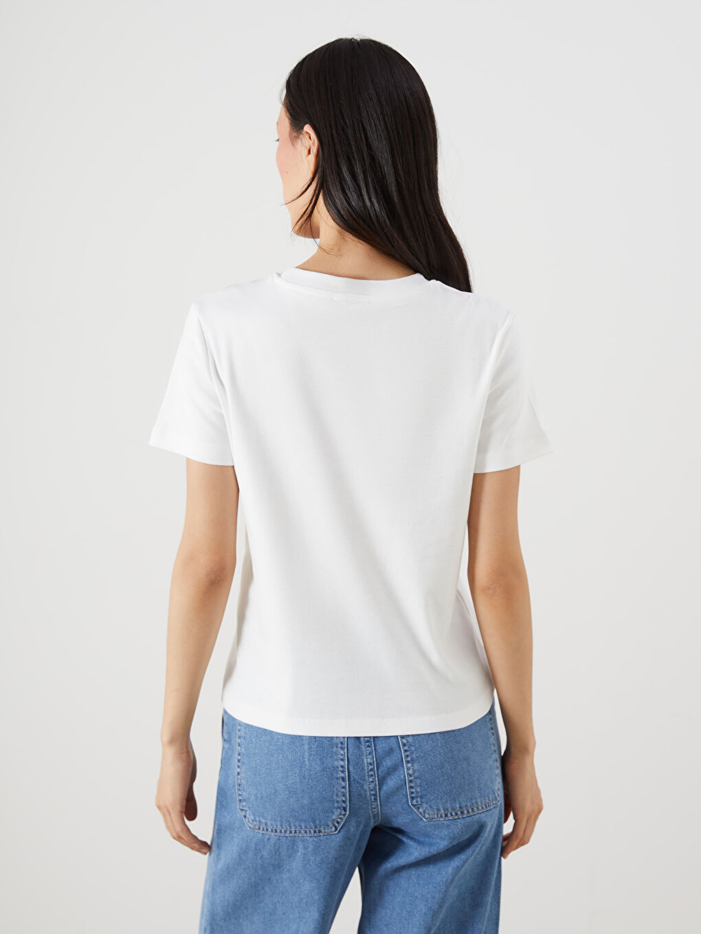 LCW Vision Crew Neck Embellished Women's T-Shirt -S5RM43Z8-R9J
