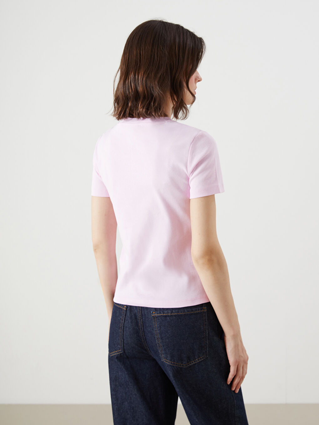 LCW Vision Woman PINK T-Shirt -S5RM44Z8-QXD