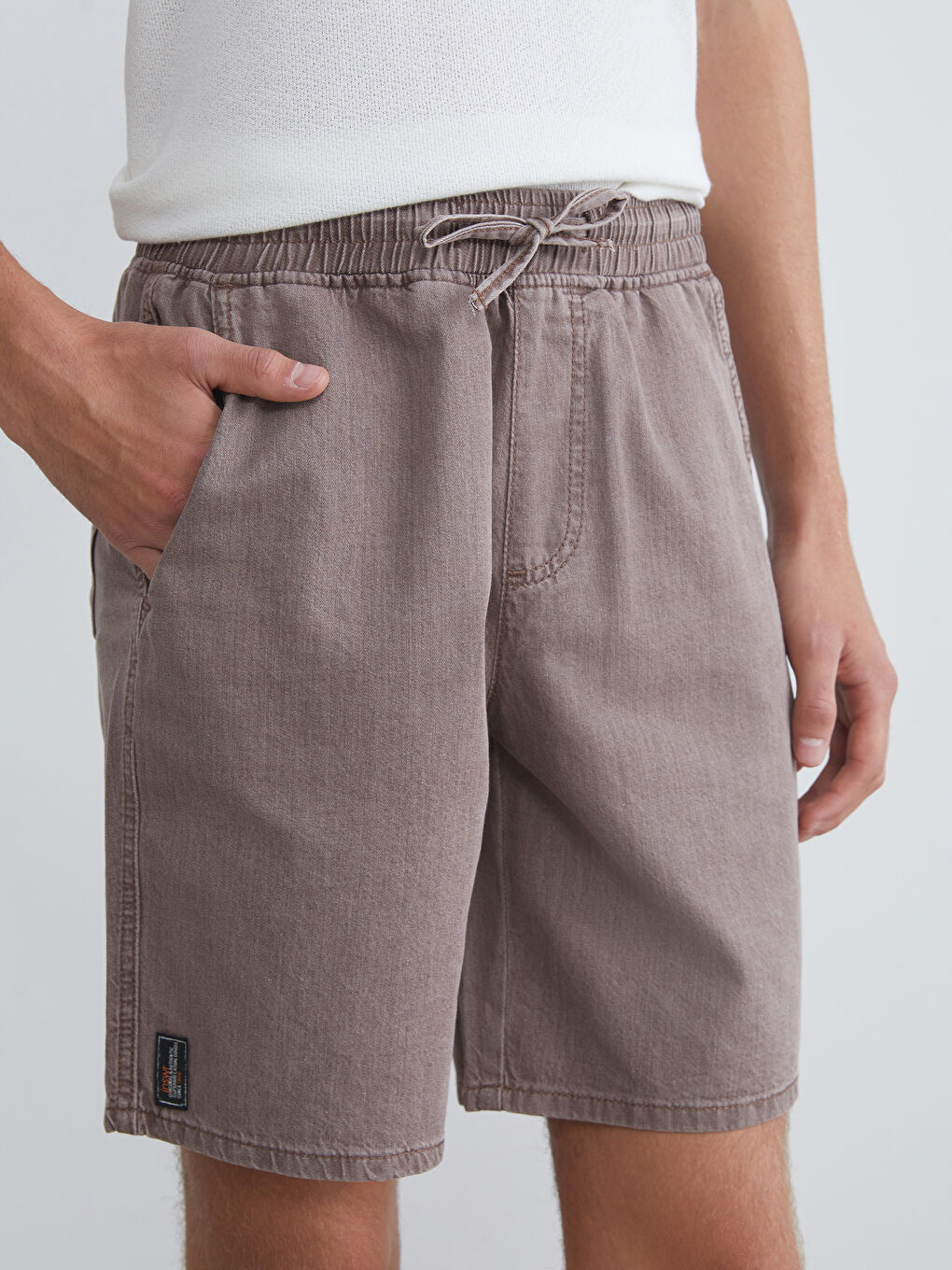 Relaxed Fit Men's Denim Shorts-2