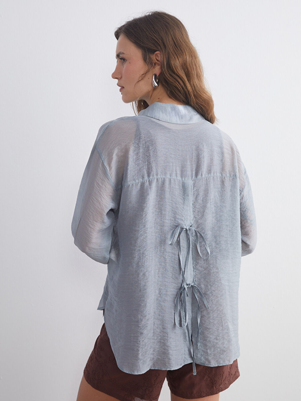 LCWAIKIKI Classic Woman GREY Shirt -S5RM73Z8-13E