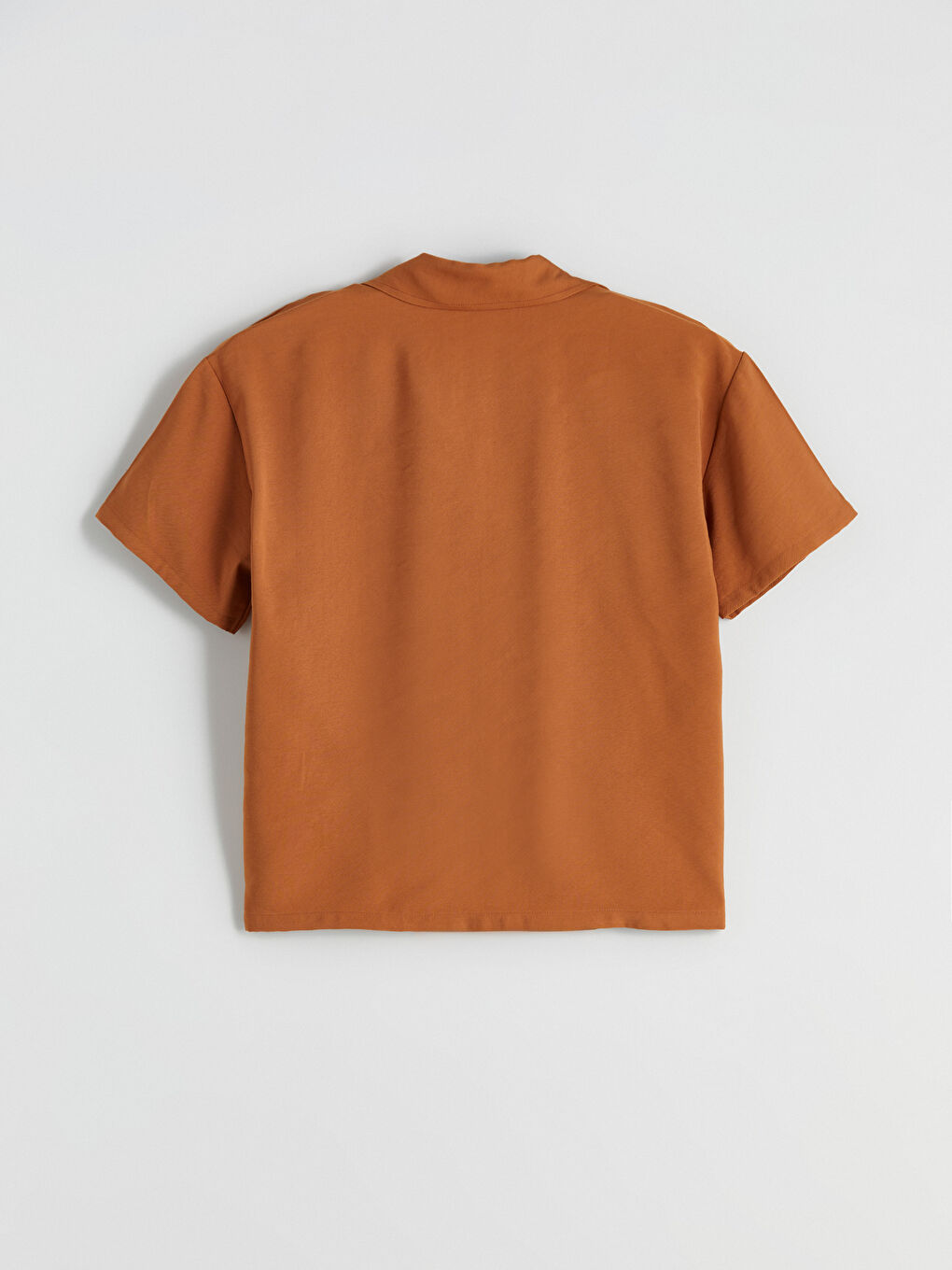 Turuncu Loose Fit Kadın Gömlek-5