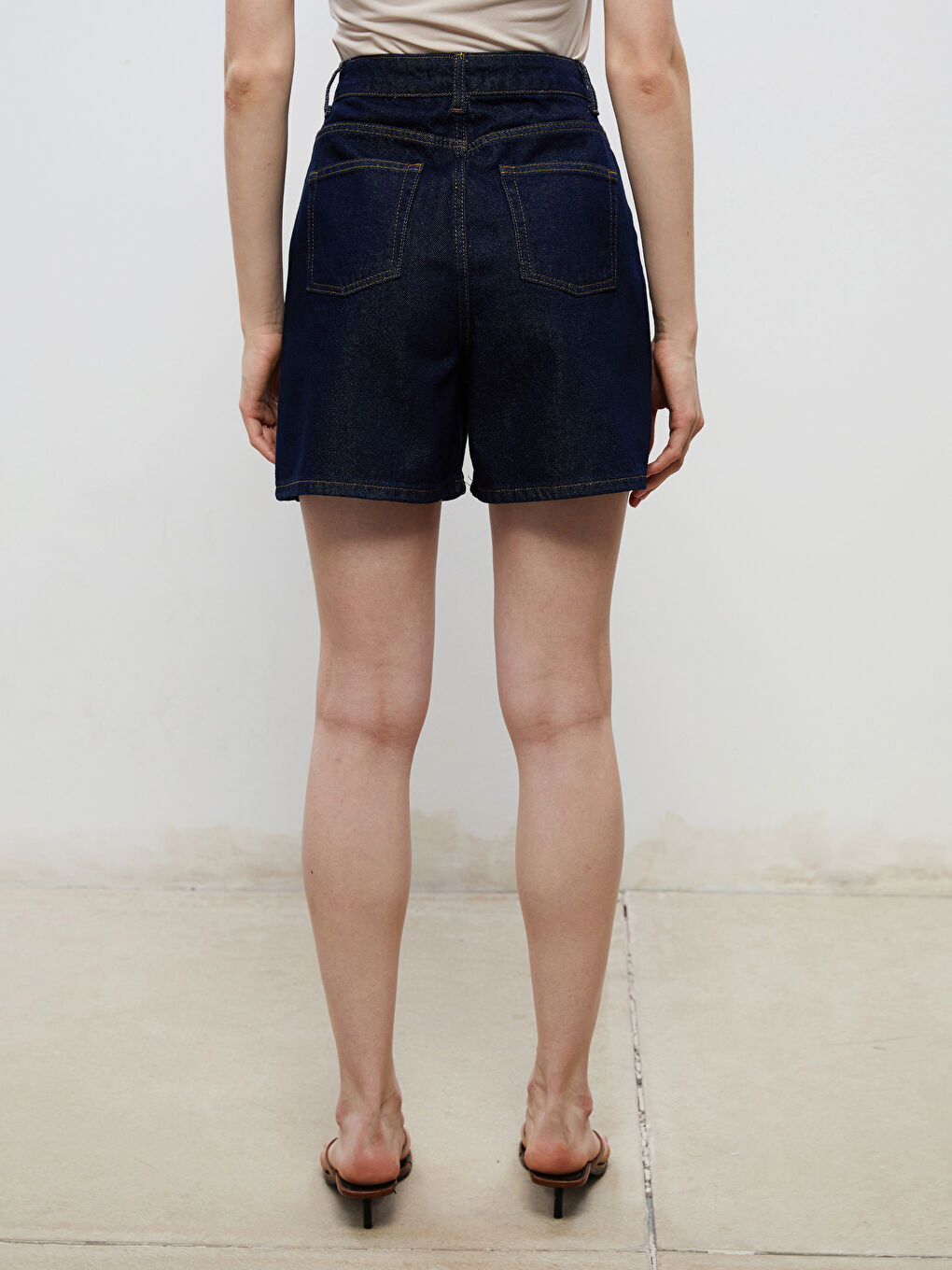 Woman NAVY Denim Shorts -S5RM79Z8-CS0