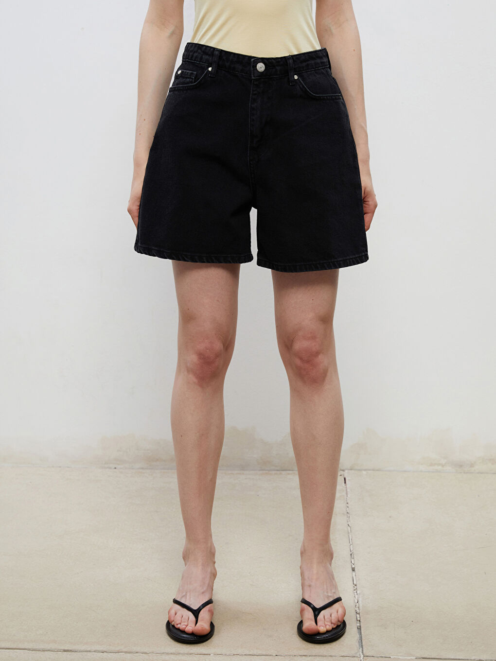 Woman BLACK Denim Shorts -S5RM79Z8-CVL