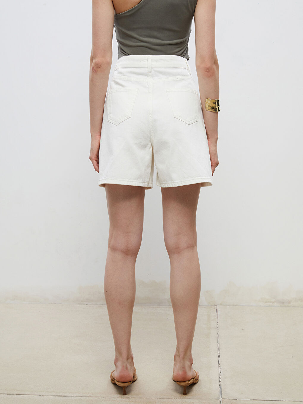 Soulife Woman WHITE Denim Shorts -S5RM79Z8-J5E