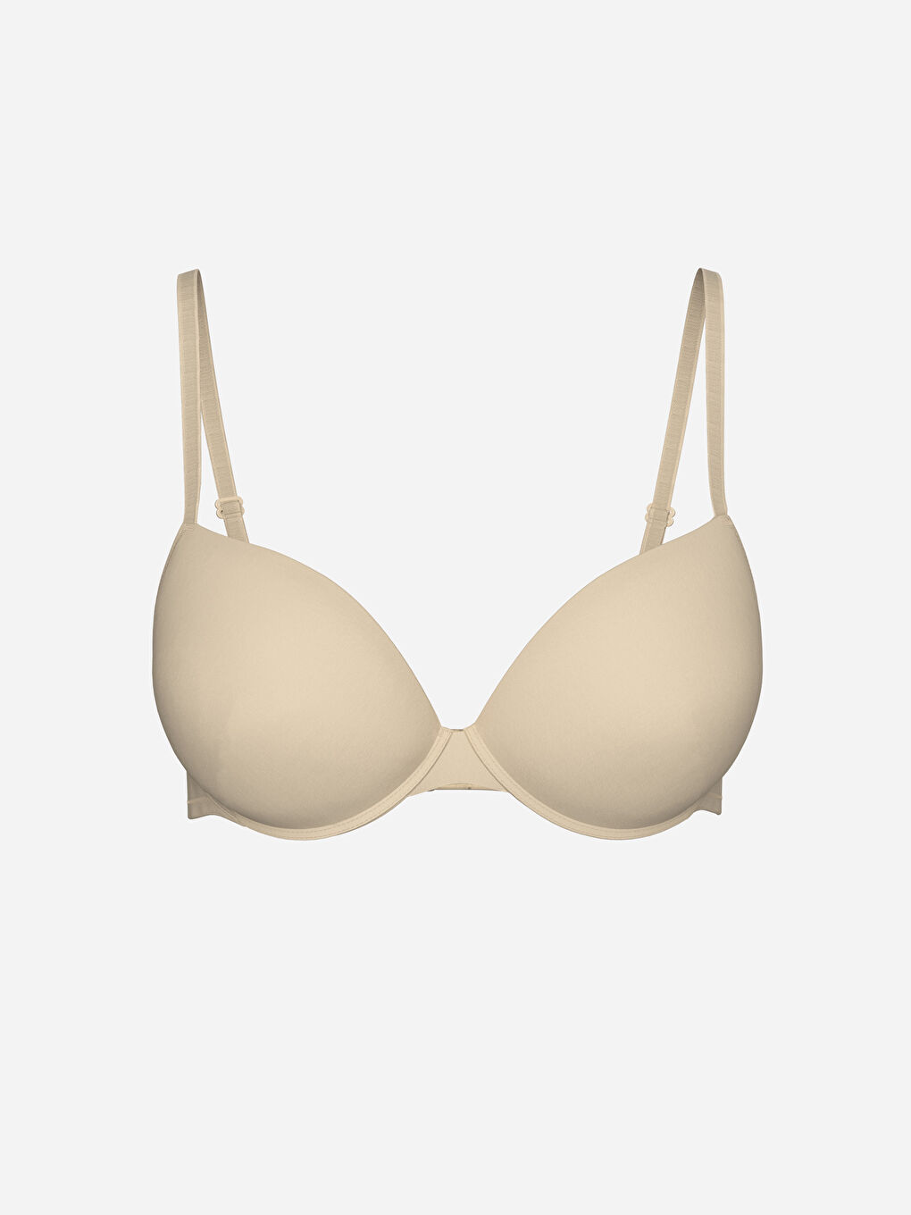 Бюстгальтер-футболка с косточками, слегка уплотнённый, однотонный