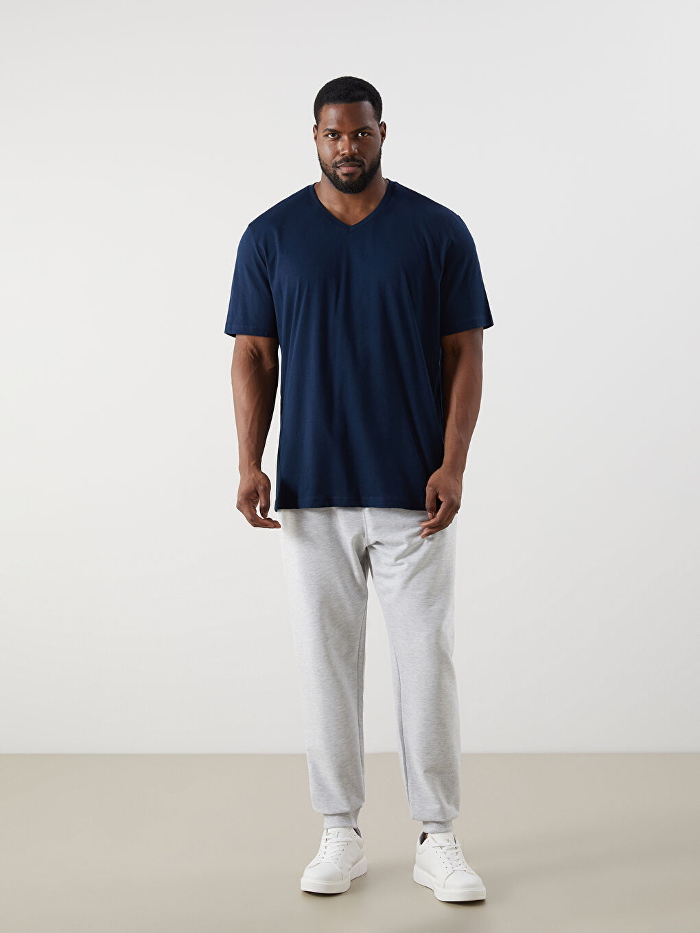V Neck Jersey Men's T-Shirt -S5RM90Z8-DWP