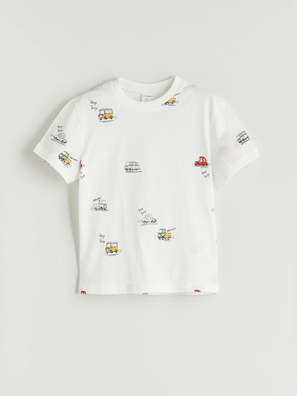 LCW baby Crew Neck Printed Baby Boys' T-Shirt -S5RM94Z1-LRA