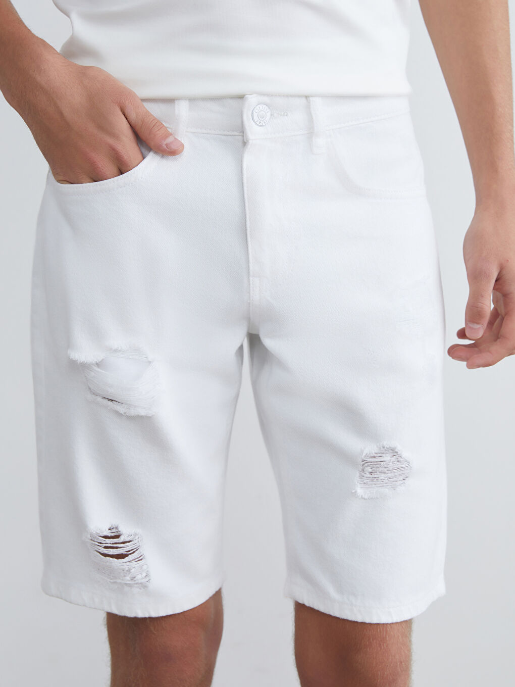 LCW Jeans Κανονική Εφαρμογή Ανδρικά Τζιν Σορτς -S5RN05Z8-Q6K