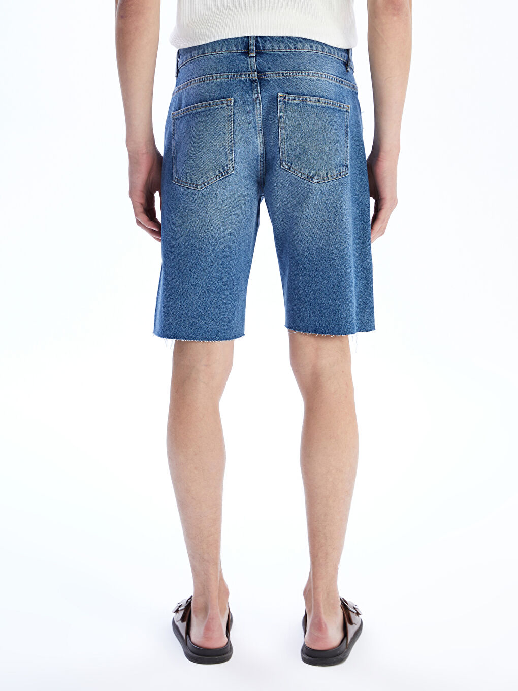 Standard Fit Men's Denim Shorts -S5RN06Z8-H45