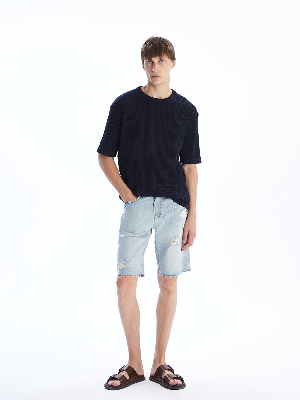 LCW Jeans Standard Fit Men's Denim Shorts -S5RN07Z8-311
