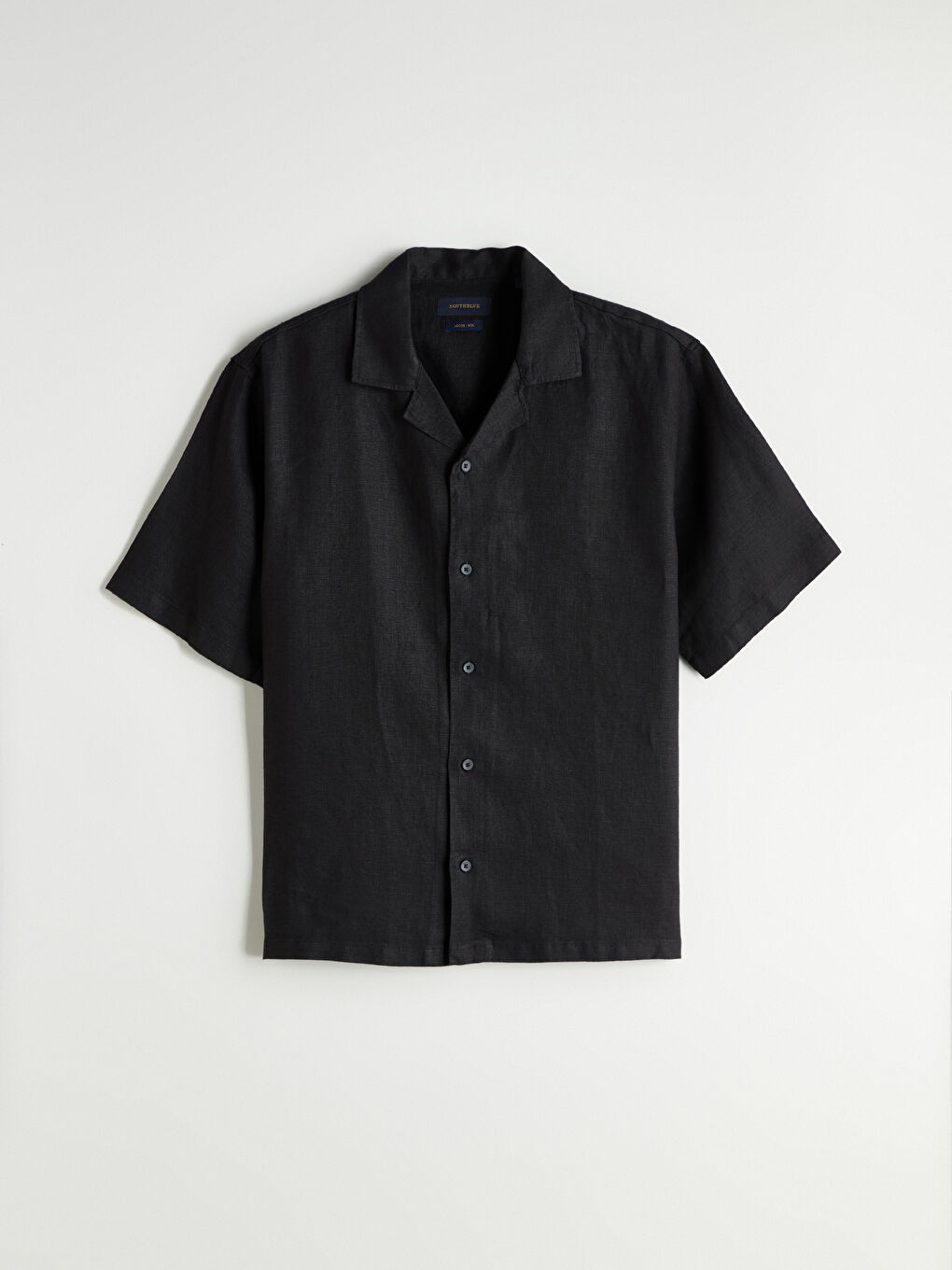 SOUTHBLUE Relaxed Fit Resort Collar Short Sleeve 100% Linen Men's Shirt -S5RN17Z8-CVL