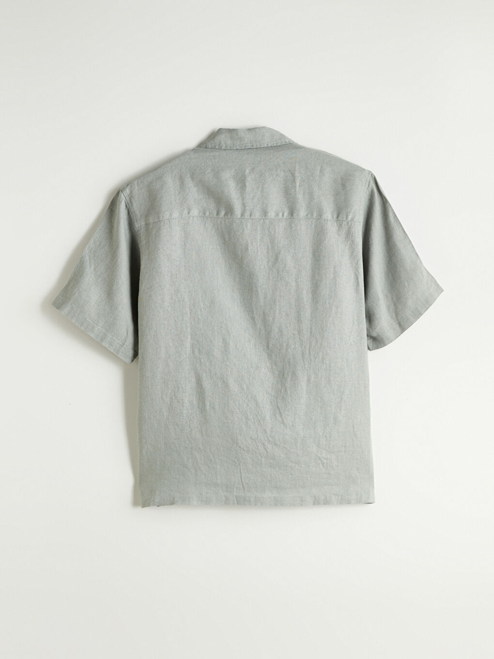 SOUTHBLUE Relaxed Fit Resort Collar Short Sleeve 100% Linen Men's Shirt -S5RN17Z8-ECF