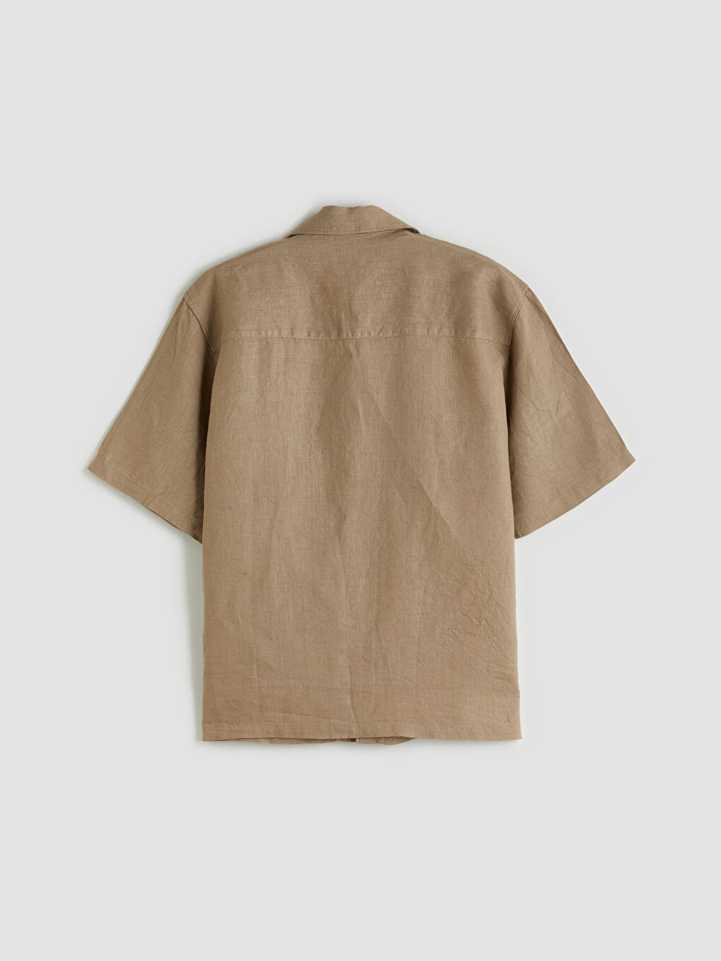 SOUTHBLUE Relaxed Fit Resort Collar Short Sleeve 100% Linen Men's Shirt -S5RN17Z8-GNL