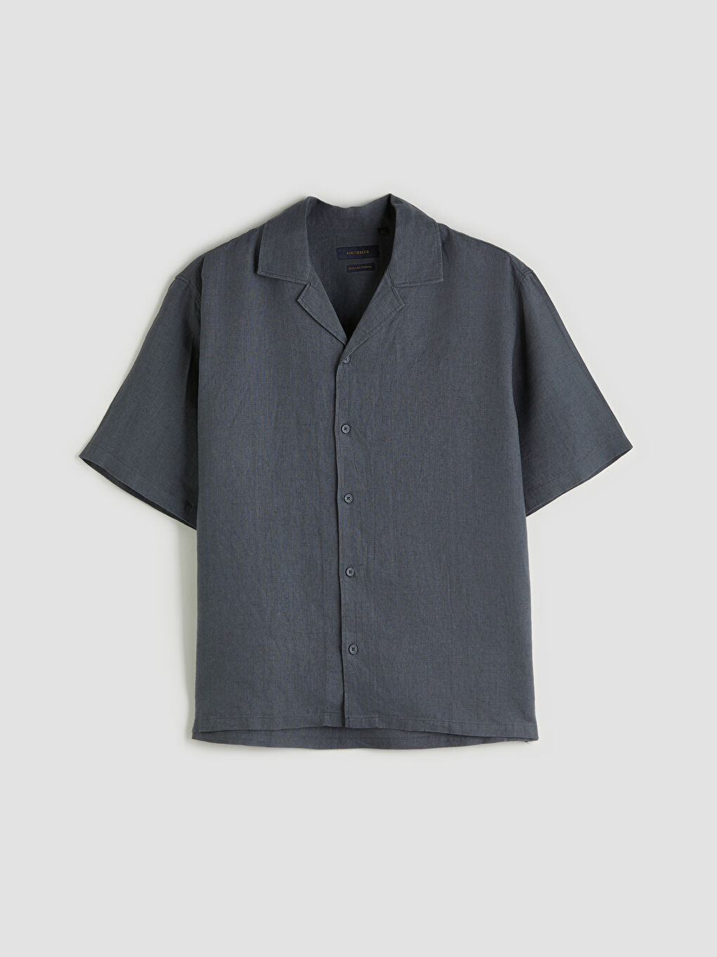 SOUTHBLUE Relaxed Fit Resort Collar Short Sleeve 100% Linen Men's Shirt -S5RN17Z8-HFP
