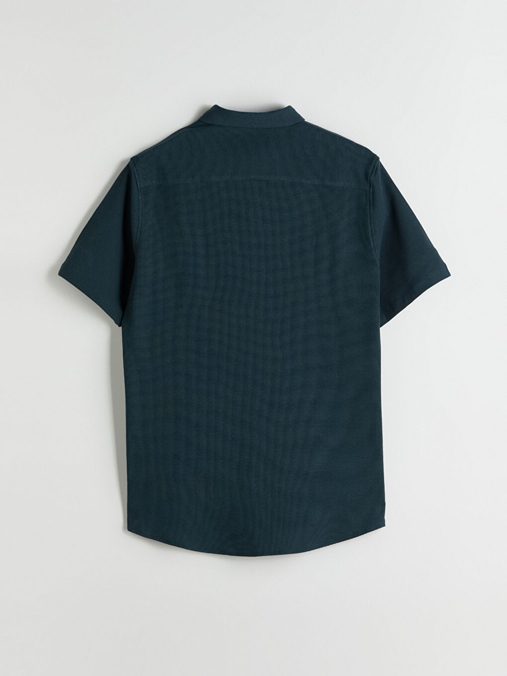 Petrol Regular Fit Kısa Kollu Erkek Gömlek-5