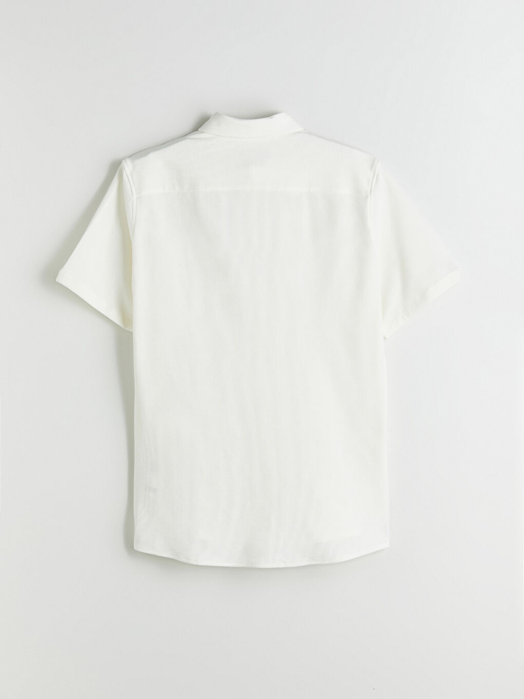 Ekru Regular Fit Kısa Kollu Erkek Gömlek-5