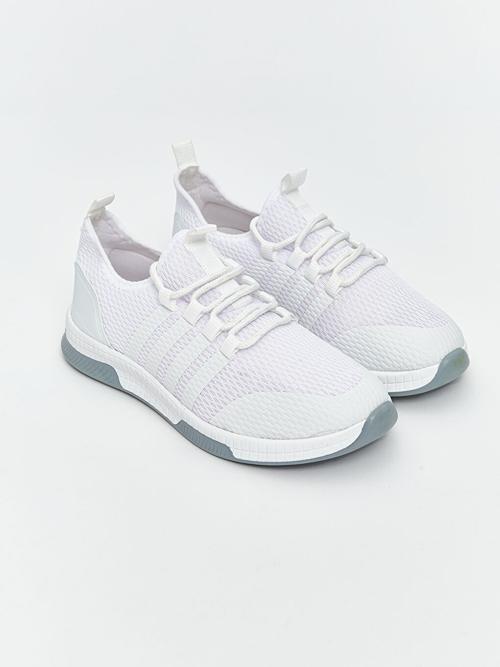 Beyaz File Detaylı Bağcıklı Kadın Spor Ayakkabı