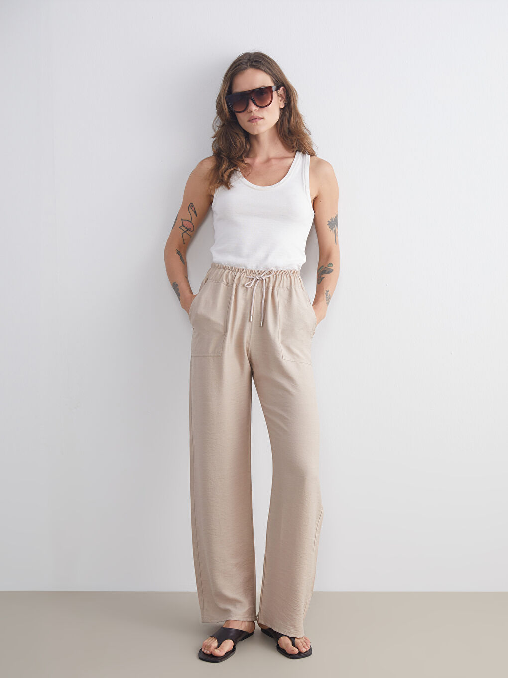 Elasticated Waist Women's Trousers