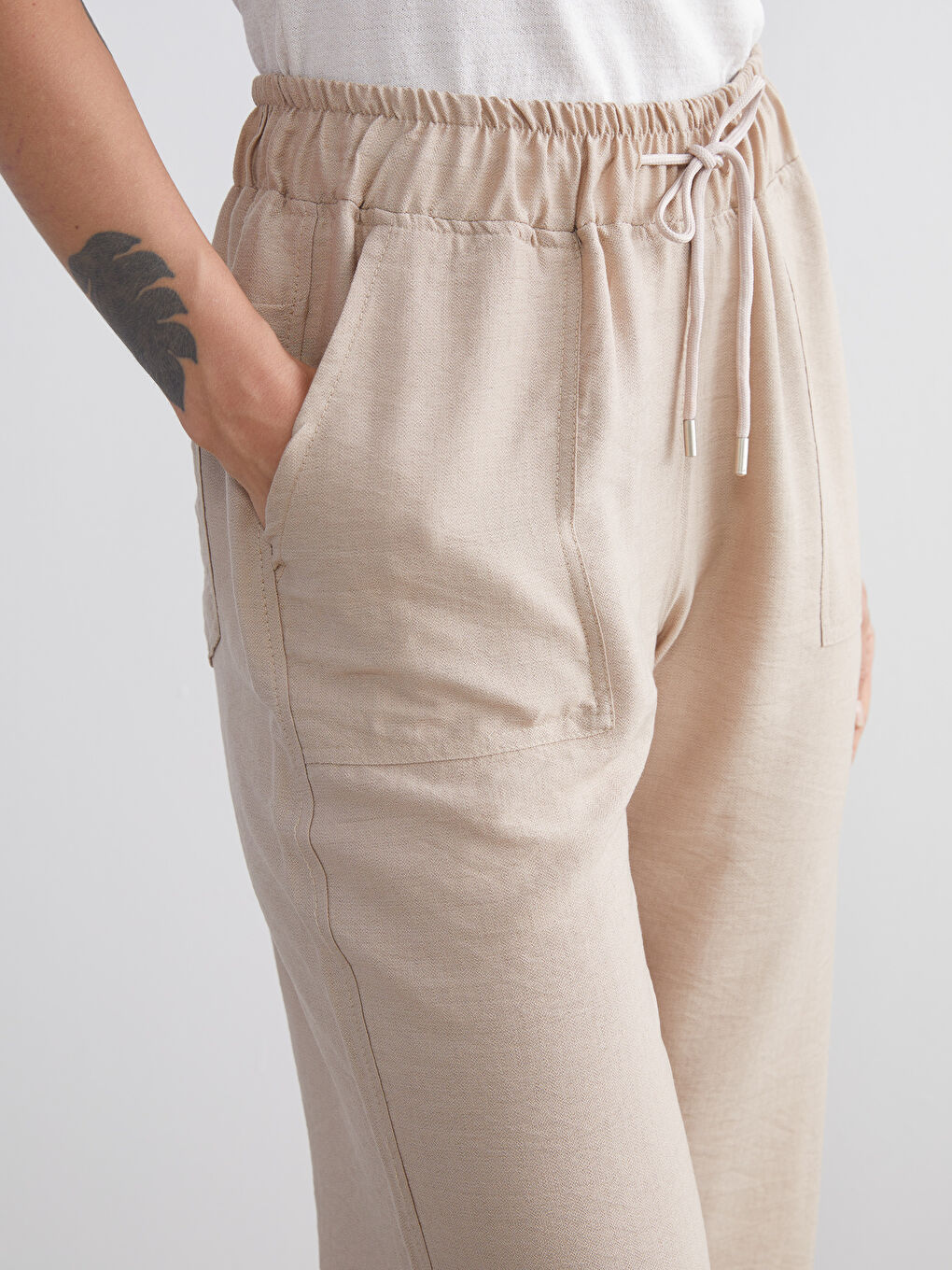 Elasticated Waist Women's Trousers-5