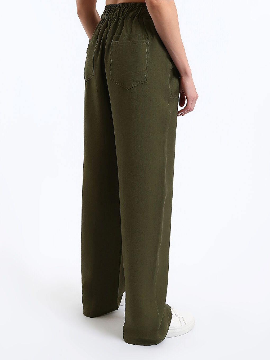Elasticated Waist Women's Trousers-8