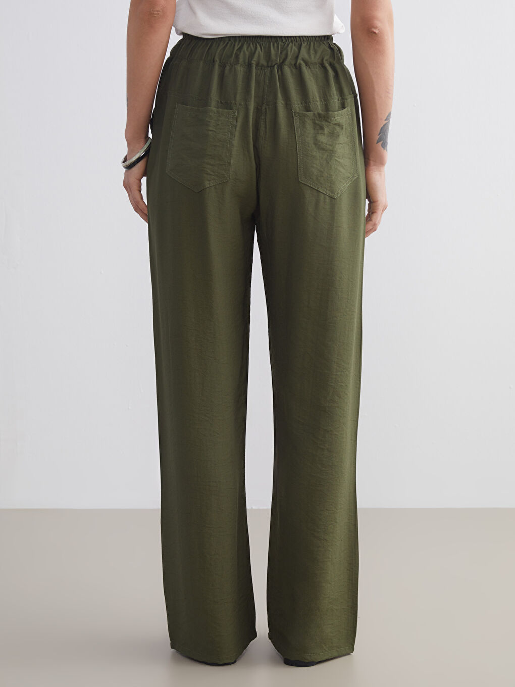 Elasticated Waist Women's Trousers-7