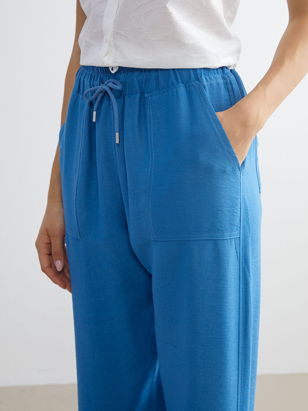 Elasticated Waist Women's Trousers-5