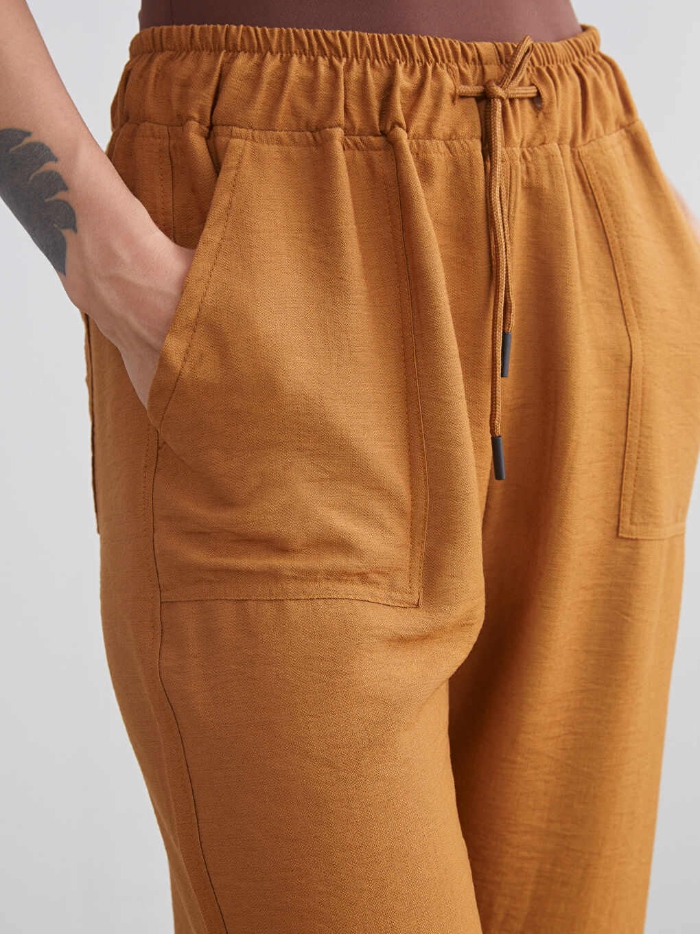 Elasticated Waist Women's Trousers-5