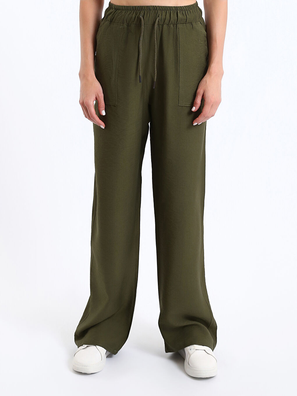 Elasticated Waist Women's Trousers-2