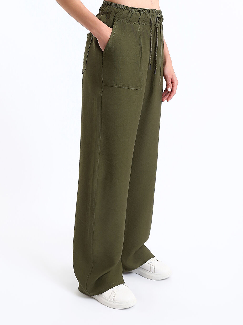 Elasticated Waist Women's Trousers-6