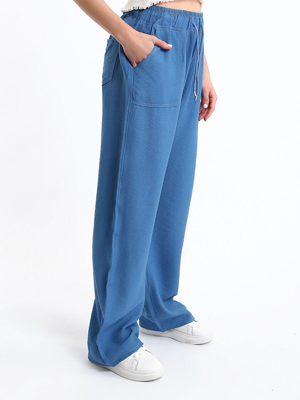 Elasticated Waist Women's Trousers-6