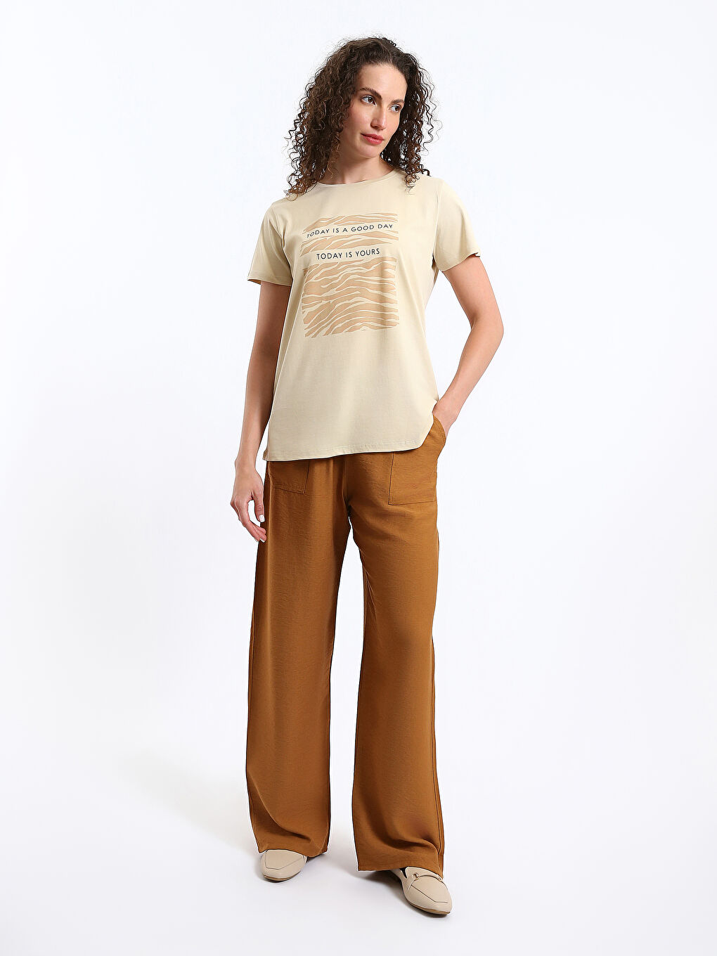 Elasticated Waist Women's Trousers-1