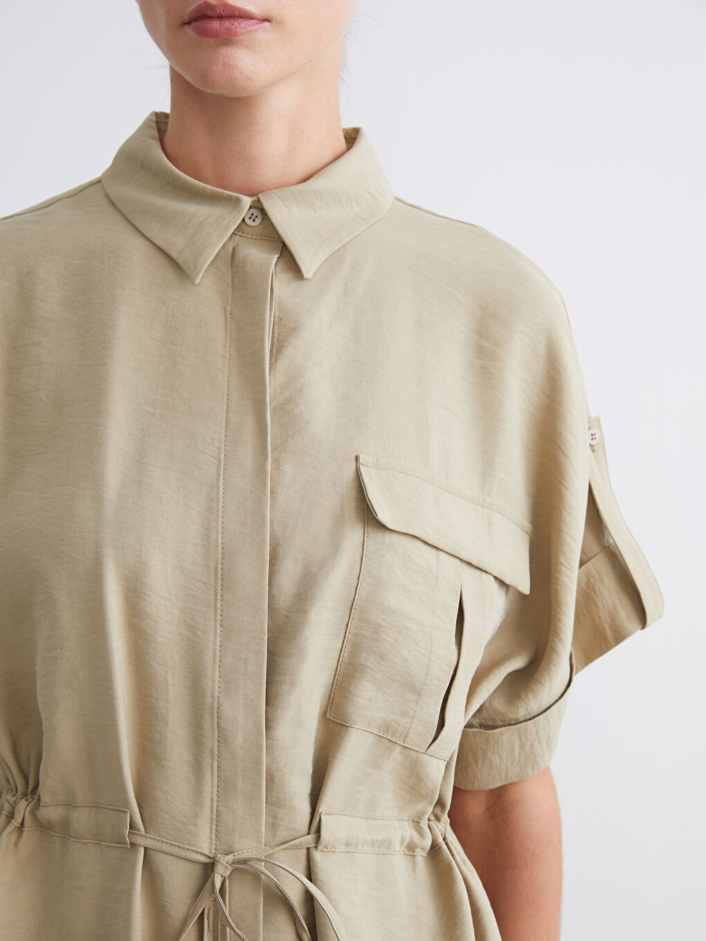 LCWAIKIKI Classic Oversize Modal Blend Women's Shirt -S5RN30Z8-1JW