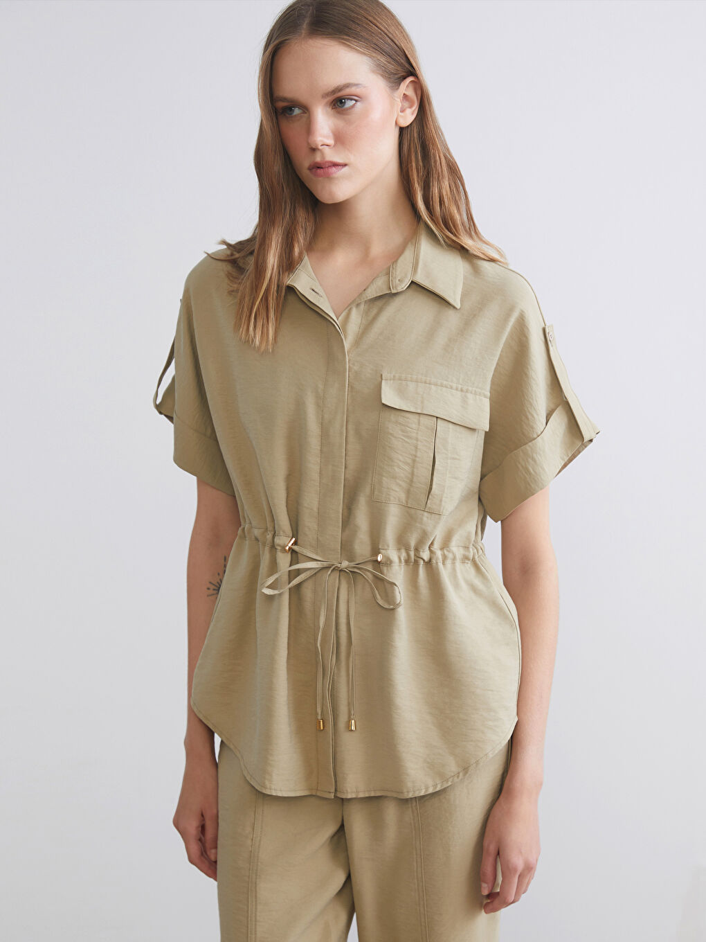 Oversize Modal Blend Women's Shirt-1